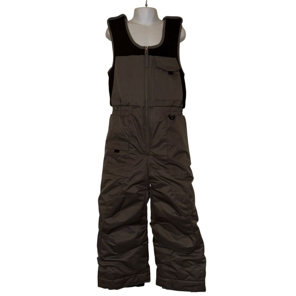 Snow Dragons Winter Snow Bibs Boys L Gray Adjustable Straps Ski Snow Sledding